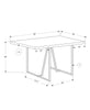 Espresso Chrome Metal Dining Table
