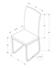 2pcs Black Leather-look Black Dining Chair