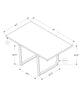 Espresso Chrome Metal Dining Table