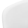 Set Of 2 White Leather-look Chrome Metal Dining Chair