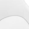 Set Of 2 White Leather-look Chrome Metal Dining Chair