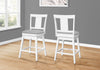 Set Of 2 White Grey Leather-look Barstool