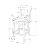 Set Of 2 White Grey Leather-look Barstool