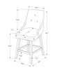 Set Of 2 White Grey Leather-look Barstool