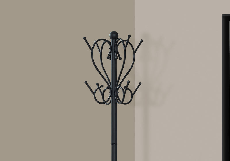 Black Metal with An Umbrella Holder Coat Rack