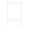 White Narrow Metal Side Table