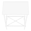 White Narrow Metal Side Table
