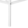 White Narrow Metal Side Table
