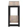 Taupe Black Metal 2-Tier Narrow Accent Table