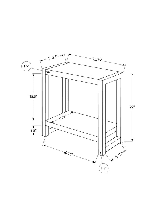 Dark Taupe Black Metal Accent Table