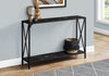 Black Marble-look Black Metal Console Table