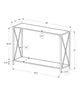 Black Marble-look Black Metal Console Table