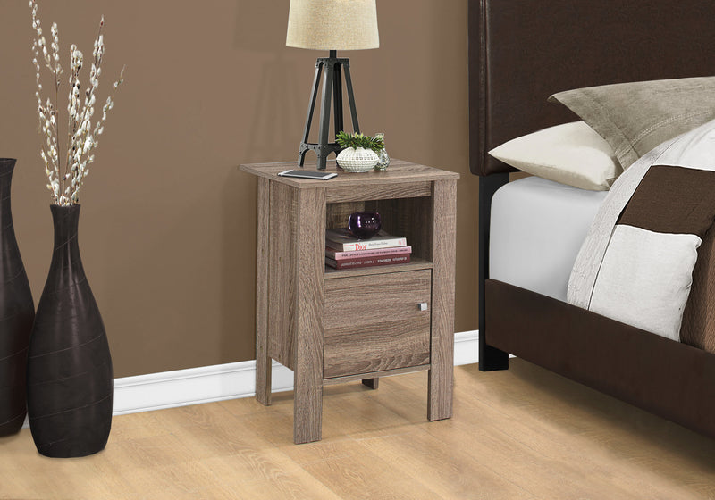 Dark Taupe Side Table Nightstand