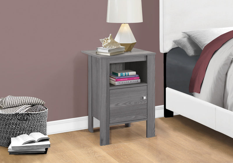 Grey Side Table Nightstand