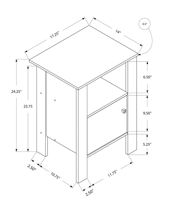 Brown Oak Side Table Nightstand