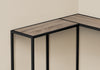 Dark Taupe Wood-look Black Console Table