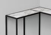 White Marble-look Black Console Table