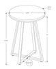 Grey Black Metal Accent Table