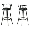 2pcs Swivel Black Metal Barstool