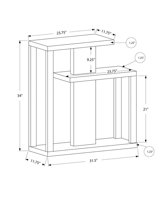 Dark Taupe Hall Console Accent Table