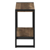 Brown Reclaimed Wood-look Black Metal Side Table