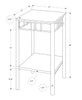 Espresso Marble Bronze Metal Accent Table