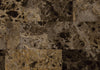 3pcs Set Espresso Marble Bronze Metal Dining Set