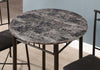 3pcs Set Grey Marble Charcoal Metal Dining Set