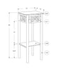 Black Metal with Tempered Glass Accent Table