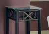 Black Metal with Tempered Glass Accent Table