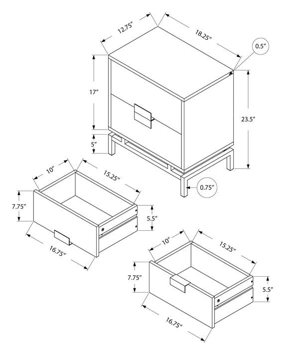 Glossy White Chrome Metal Accent Table