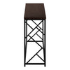 Espresso Black Metal Hall Console Accent Table