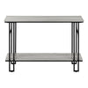 Grey Wood-look Black Metal Console Table