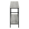 Grey Wood-look Black Metal Console Table
