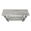 Grey Wood-look Black Metal Console Table
