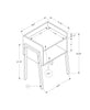 Grey Wood-look Black Metal Side Table