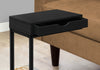 Black, Black Metal With A Drawer Accent Table