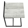 Reclaimed Wood-look Black Metal Side Table