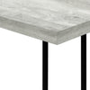 Reclaimed Wood-look Black Metal Side Table