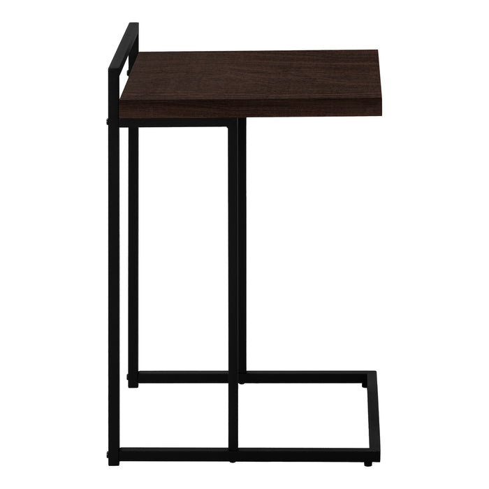 Espresso Black Metal Side Table