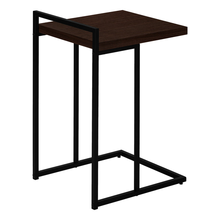 Espresso Black Metal Side Table