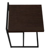 Espresso Black Metal Side Table