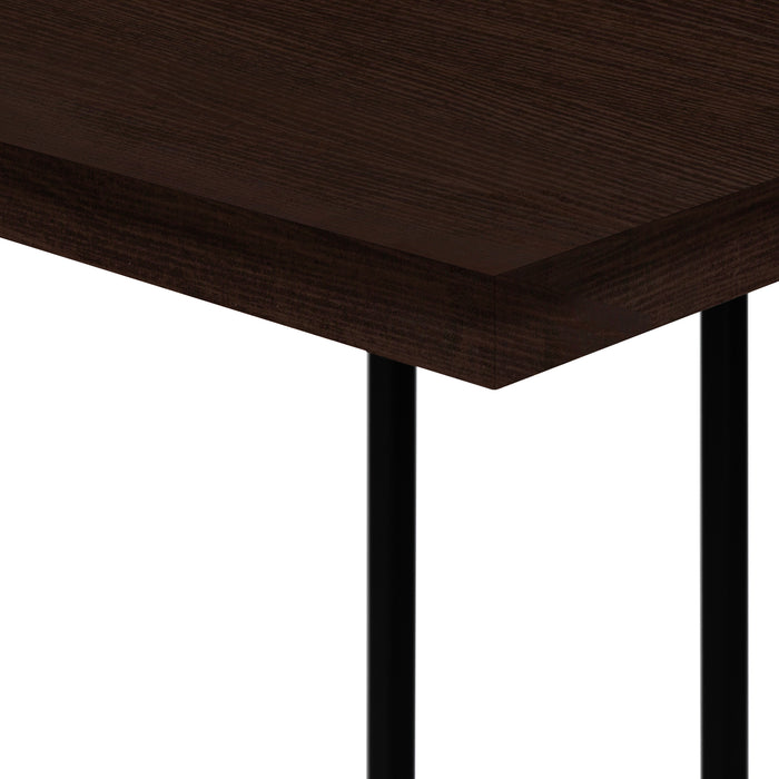 Espresso Black Metal Side Table