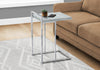Grey Cement-look Chrome Metal Side Table