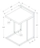 Grey Cement-look Chrome Metal Side Table