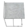 Grey Cement-look Chrome Metal Side Table