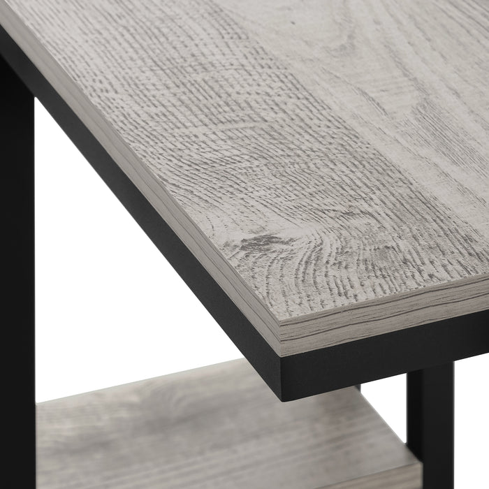 Grey black Metal Side Table