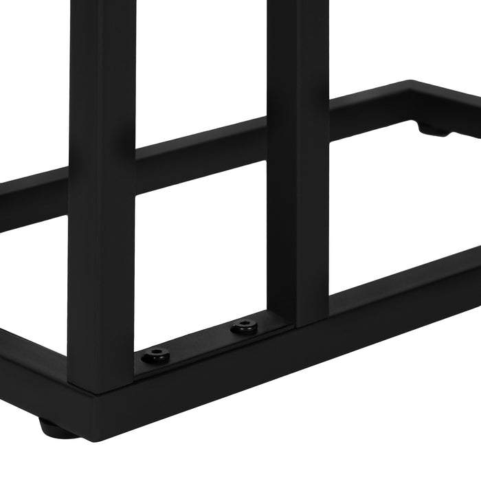 Grey black Metal Side Table