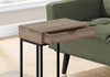 Dark Taupe Black Side Table