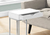 White Silver Side Table